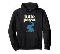 Tutto Passa Fluyendo Río Italiano Cita Sudadera con Capucha