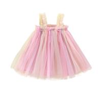 Tutu Ballet Niña, Vestido de Tul sin Mangas para niñas pequeñas, Vestidos de de Baile, Ropa (Red, 6-12 Months)