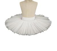 Tutú de ballet profesional blanco Lago los cisnes, disfraz baile for mujer, tutú media bandeja tipo panqueque, falda for adultos y niños Para adultos(Adult S)