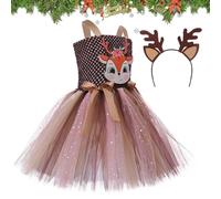 Tutú de , tutú en capas con diadema de cuernos, ropa de vestir para niñas de 2 a 12 años, , disfraces de animales para de cumpleaños o cosplay