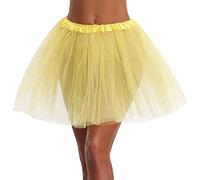 Tutu Mujer - Carnaval Mujer Cortas Bailarina Disfraz Para Ballet Nochevieja Adulto Minifalda Brillante Talla Grande Retro 80s Fiesta Para Carnaval Semana Santa Fiesta Halloween 2#amarillo One Size
