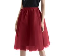 Tutu Mujer - Falda Medieval Mujer Cortas Navidad Disfraz Para Ballet Steampunk Elástica Minifalda Adulto Talla Grande Retro 80s Nochevieja Para Carnaval Semana Santa Fiesta Halloween 2#vino L