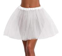 Tutu Mujer Falda Medieval Mujer Talla Grande Adulto Disfraz Para Ballet Fiesta Navidad Minifalda Brillante Cortas Bailarina Steampunk Para Carnaval Semana Santa Fiesta Halloween 2#blanco One Size