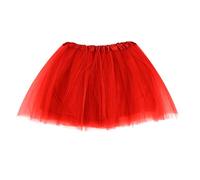 Tutu Rojo Mujer Adultos Falda Tul Niña Elástica de 3 Capas Falda de Ballet Disfraz de Carnaval Vestidos de Fiesta Baile Halloween Disfraz de los 80 Mujer Tutus para Correr dia de los Muertos