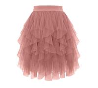 Tutu Skirts for Women Adult Classic Elastic 4 Layered Tulle Frilly Skirt Ladies 80s Fancy Dress Ladies Girls Fashion Costume for Dress-up Outfit Party Dance Dresses
