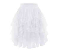 Tutu Skirts for Women Adult Classic Elastic 4 Layered Tulle Frilly Skirt Ladies 80s Fancy Dress Ladies Girls Fashion Costume for Dress-up Outfit Party Dance Dresses