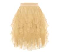 Tutu Skirts for Women Adult Classic Elastic 4 Layered Tulle Frilly Skirt Ladies 80s Fancy Dress Ladies Girls Fashion Costume for Dress-up Outfit Party Dance Dresses