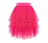 Tutu Skirts for Women Adult Classic Elastic 4 Layered Tulle Frilly Skirt Ladies 80s Fancy Dress Ladies Girls Fashion Costume for Dress-up Outfit Party Dance Dresses
