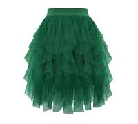 Tutu Skirts for Women Adult Classic Elastic 4 Layered Tulle Frilly Skirt Ladies 80s Fancy Dress Ladies Girls Fashion Costume for Dress-up Outfit Party Dance Dresses
