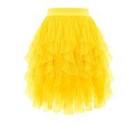 Tutu Skirts for Women Adult Classic Elastic 4 Layered Tulle Frilly Skirt Ladies 80s Fancy Dress Ladies Girls Fashion Costume for Dress-up Outfit Party Dance Dresses