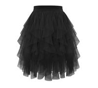 Tutu Skirts for Women Adult Classic Elastic 4 Layered Tulle Frilly Skirt Ladies 80s Fancy Dress Ladies Girls Fashion Costume for Dress-up Outfit Party Dance Dresses