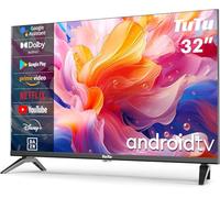 TuTu Smart TV 32 Pulgadas HD Led WiFi Bluetooth Android Televisores con Google Assistant, Google Play Store, Netflix, Prime Video, Disney+, Triple Tuner, Chromecast