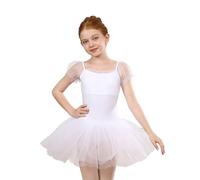 Tutú Vestido Ballet Niña Tutú de Ballet para Bailarina con Mangas Cortas, 7038-morado, 10-11 años