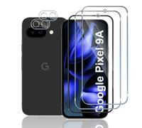 TUTUO 2+2 Piezas Protector de Pantalla Compatible con Google Pixel 9A 5G Cristal Templado + Protector de Lente de Cámara, 9H Dureza Film HD Vidrio Templado, Sin Burbujas, Antiarañazos
