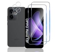 TUTUO 2+2 Piezas Protector de Pantalla para OPPO Reno 13 FS 5G / OPPO Reno 13F 5G Cristal Templado + Protector de Lente de Cámara, 9H Dureza HD Vidrio Templado, Sin Burbujas, Antiarañazos