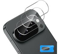 TUTUO 3 Piezas Cristal Templado Cámara para Google Pixel 10 Pro Protector Lente Camera, 9H Dureza Anti Arañazos Lens Vidrio Templado, Instalación Súper Fácil - Transparente