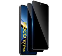 TUTUO Anti Espía Cristal Templado para Xiaomi POCO F7 Pro / F7 Ultra 5G, 2 Piezas Privacidad Protector de Pantalla Sin Burbujas, Antiarañazos, Antiespia 9H Dureza Privacy Vidrio