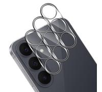 TUTUO Paquete de 3 protectores de lente de cámara compatibles con Samsung Galaxy S26 FE de vidrio templado, sin burbujas, antiarañazos, HD, fácil instalación, película protectora de pantalla de cámara