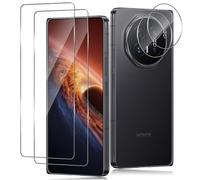 TUTUO para Honor Magic V6 5G Protector de Pantalla, [2+2 Piezas] 3D Cristal Templado + Protector de Lente de Cámara, Sin Burbujas, Antiarañazos, 9H Dureza 3D Vidrio Templado
