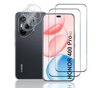 TUTUO Protector de Pantalla para Honor 400 Pro 5G, [2+2 Piezas] 3D Cristal Templado + Protector de Lente de Cámara, Sin Burbujas, Antiarañazos, 9H Dureza 3D Vidrio Templado