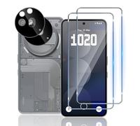 TUTUO Protector de Pantalla para Nothing Phone 3A Pro 5G, [2+2 Piezas] Cristal Templado + Protector de Lente de Cámara, 9H Dureza Film HD Vidrio Templado, Sin Burbujas, Antiarañazos