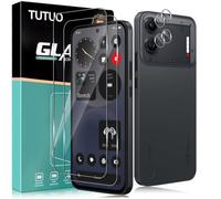 TUTUO Protector de Pantalla para Nothing Phone 4b, 2+2 Piezas Cristal Templado + Protector de Lente de Cámara, Antiarañazos, Sin Burbujas, 9H Dureza HD Vidrio Templado