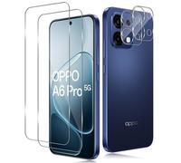 TUTUO Protector de pantalla para OPPO A6 Pro 5G, vidrio templado + protector de lente de cámara, antiarañazos, sin burbujas, película de vidrio templado HD transparente de dureza 9H