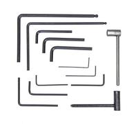 Tutuxio Juego de 13 llaves Allen para guitarra, incluye llaves hexagonales de 7 mm y 8 mm y llaves Allen de extremo de bola de 4 mm y 5 mm para ajuste de tornillo de tuerca de puente de cuello de