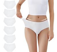 TUUHAW Bragas de Algodon Mujer Braguitas Culottes Cómodo Pantalones-Blanco-L