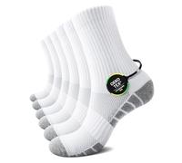 TUUHAW Calcetines Deporte Hombre Invierno Altos Calcetines Mujer para Running Ciclismo Trekking Padel Baloncesto Tenis 39-42 Blancos
