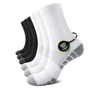 TUUHAW Calcetines Deporte Hombre Mujer Largos Negros Algodon 39-42, Negro Blanco