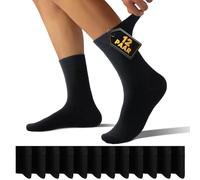 TUUHAW Calcetines Hombre Algodon Calcetines Hombre 43-46 Negro Calcetines Hombres Invierno Largos Calcetines Padel 12 Pares, Negro