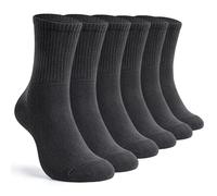 TUUHAW Calcetines Hombre Deporte Invierno Gris Calcetines Running Hombre Ciclismo Padel Trekking Baloncesto Deportivos 6 Pares Gris Cómodo y Transpirable