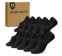 TUUHAW Calcetines Invisibles para Hombre y Mujer - 10 Pares Tobilleros de Algodón en Blanco, Negro y Gris con Silicona Antideslizante para Deportes y Ocio