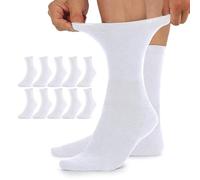 TUUHAW Calcetines Mujer 39 42 Calcetines Diabeticos Hombre Algodón Sin Goma Diabéticos Blanco Invierno Sin Compresión Extra Grande 10 Pares