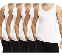 TUUHAW CamisetaL de Tirantes para Hombre Pack de 5 de Algodón 100% Cómodo Múltiples Colores Y Tamaños Bianco 5XL