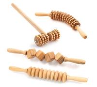 tuuli Accessories Maderoterapia Set Masajeador Rodillo Celulitis Lymphdrainage Dispositivo Madera