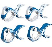 tuuli Accessories Summer Clips Pinza Playa Toalla Camping Jardín Kite Surf Tumbona Ropa Cochecito Accesorios (2X Azul + 2X Blanco)