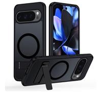 TUUTPU Funda Magnética para Google Pixel 10/10 Pro Compatible con Magsafe, Carcasa Soporte Invisible con Protectora Antigolpes Militar Translúcida Mate Trasera Antideslizante Case, Negro