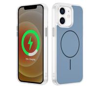 TUUTPU Funda Magnética para iPhone 12/12 Pro Compatible con MagSafe, Protección contra Caídas Grado Militar Antigolpes, Carcasa Translúcida Esmerilada TPU + PC Trasera Rígida Color Sólido Caso, Azul