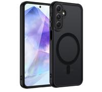 TUUTPU Funda Magnética para Samsung Galaxy A35 5G con Magnet, Carcasa Translúcido Mate Trasera PC Militar TPU Silicona AntiChoques Caso Ultra Delgado Fina Protección, Negro