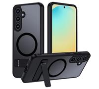 TUUTPU Funda Magnética para Samsung Galaxy S24 FE 5G Compatible con Magsafe, Carcasa Soporte Invisible con Protectora Antigolpes Militar Translúcida Mate Trasera Antideslizante Case, Negro