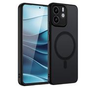 TUUTPU Funda Magnética para Xiaomi Redmi Note 14 5G(no para 4G) con Magnet, Carcasa Translúcido Mate Trasera PC Militar TPU Silicona AntiChoques Caso Ultra Delgado Fina Protección, Negro