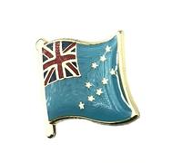 Tuvalu - Pin de metal esmaltado con bandera de país, talla única, Metal