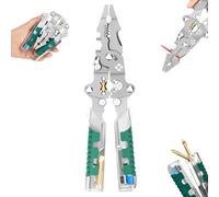 Tuvilo Electrical Pliers, 2025 New 8 in 1 Wire Stripper with Voltage Tester, Folding Stylus Screwdriver Wire Stripper for Cutting and Pulling Wires Cable, Can Handle Various Repairs (1pcs)