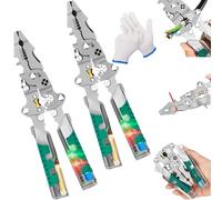 Tuvilo Electrical Pliers, 2025 New Wire Strippers with Voltage Detector, Folding Stylus Screwdriver Wire Stripper, with Insulated-Grip Handles, for Handle Various Repairs (2pcs)
