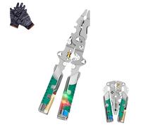 Tuvilo Electrical Pliers, Folding Stylus Screwdriver Wire Stripper, 18 In 1 Multi-Functional Wire Stripping Pliers Tool with Voltage Tester for Electricians DIY Repairs (1Pcs)