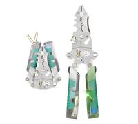 Tuvilo Electrical Pliers, Folding Stylus Screwdriver Wire Stripper with Insulated-Grip Handles Wire Stripper Cutter Built-In Voltage Tester Screwdriver for Electricians DIY Repairs (A-1Pcs)