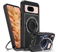 Tuvror Funda para Google Pixel 8 con Soporte. [Anillo Giratorio de 360° y Soporte]. Funda Protectora Resistente a los Golpes para Pixel 8, Negro