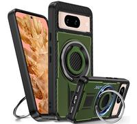 Tuvror Funda para Google Pixel 8 con Soporte. [Anillo Giratorio de 360° y Soporte]. Funda Protectora Resistente a los Golpes para Pixel 8, Verde